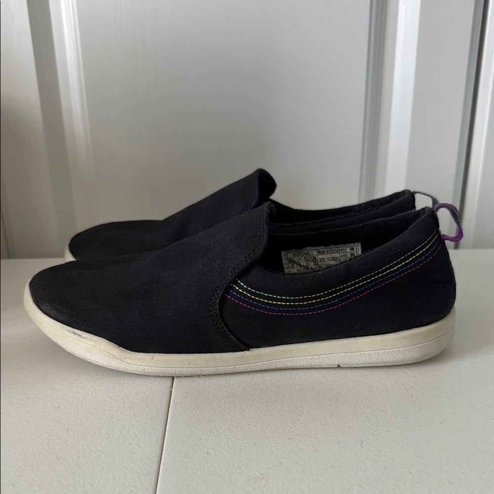 *WOMEN’S VIONIC BEACH MARSHALL BLACK SLIP ON FLATS (as 8) - Picture 4 of 7